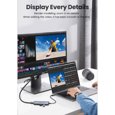 Bộ chuyển đổi đa năng USB-C Ugreen CM500 50629 - <ul> <li data-sourcepos="1:1-1:51">Bộ chuyển đổi đa năng USB-C Ugreen CM500 50629</li> <li>Đầu vào: USB-C Male</li> <li>Đầu ra: 3 x USB 3.0 Female, 1 x HDMI Female</li> <li>Tốc độ truyền dữ liệu: USB 3.0: 5Gbps</li> <li>Độ phân giải HDMI: Lên đến 8K@30Hz hoặc 4K@120Hz</li> <li>Kích thước: 11.5 x 5.5 x 1.5 cm</li> <li>Trọng lượng: 100g</li> </ul>