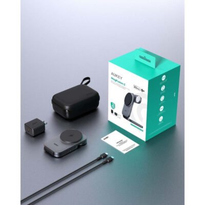 Aukey LC-MC312 - Đế sạc nhanh đa năng không dây hít từ tính 3 trong 1 MagFusion Z Qi2 có thể gập lại - <ul> <li><strong>Model: Aukey LC-MC312</strong></li> <li><strong>Công suất đầu ra</strong>: <ul> <li>Điện thoại: 15W (tối đa)</li> <li>Tai nghe không dây: 5W</li> <li>Đồng hồ thông minh: 3W</li> </ul> </li> <li><strong>Công nghệ sạc</strong>: <ul> <li>Chuẩn sạc không dây: Qi2</li> <li>Sạc nhanh không dây</li> </ul> </li> <li><strong>Nguồn vào</strong>: <ul> <li>Cổng vào: USB-C</li> <li>Điện áp đầu vào: 5V/3A, 9V/2A, 12V/1.5A</li> </ul> </li> </ul>