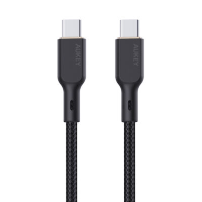 Aukey CB-KCC101 cáp sạc C to C PD 100W dài 1m Bọc nylon lõi Kevlar