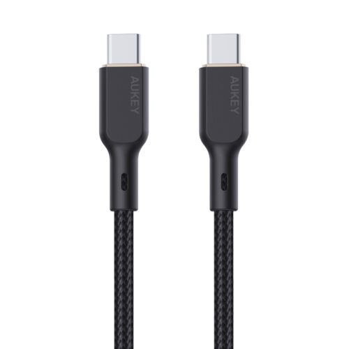 Aukey CB-KCC102 cáp sạc C to C Sạc nhanh PD 100W dài 1.8m Bọc nylon lõi Kevlar