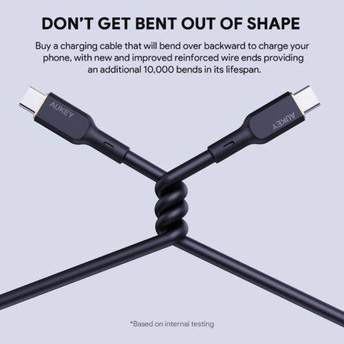 Aukey CB-SCC101 - Cáp C to C silicone 100W 1m - Hình ảnh 6