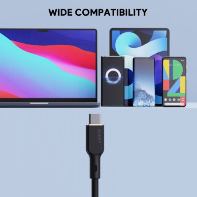Aukey CB-SCC101 - Cáp C to C silicone 100W 1m - <ul> <li>Aukey CB-SCC101 - Cáp C to C silicone 100W 1m</li> <li><strong>Loại cáp:</strong> USB Type-C sang Type-C</li> <li><strong>Công suất:</strong> 100W (5A)</li> <li><strong>Tốc độ truyền dữ liệu:</strong> 480Mbps</li> <li><strong>Chiều dài:</strong> 1 mét</li> <li><strong>Màu sắc:</strong> Đen, Trắng, Hồng</li> <li><strong>Chất liệu vỏ:</strong> Silicone</li> </ul>