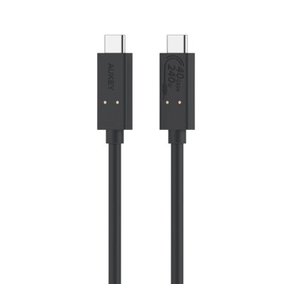 Aukey CB-TCC241 - Cáp USB-IF Aukey thế hệ thứ 3 với USB 4.0 hỗ trợ 8k/60Hz, PD 240W, truyền data 40Gbps