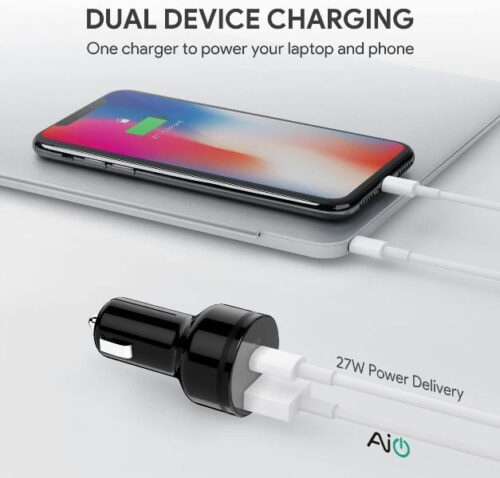 Aukey CC-Y7 Sạc Ô Tô 1 Cổng USB Aipower 1 Cổng Type-C Power Delivery 39W - Hình ảnh 2