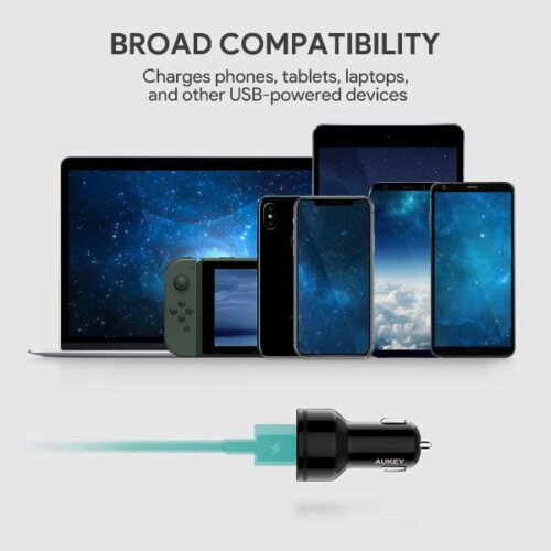 Aukey CC-Y7 Sạc Ô Tô 1 Cổng USB Aipower 1 Cổng Type-C Power Delivery 39W - Hình ảnh 3