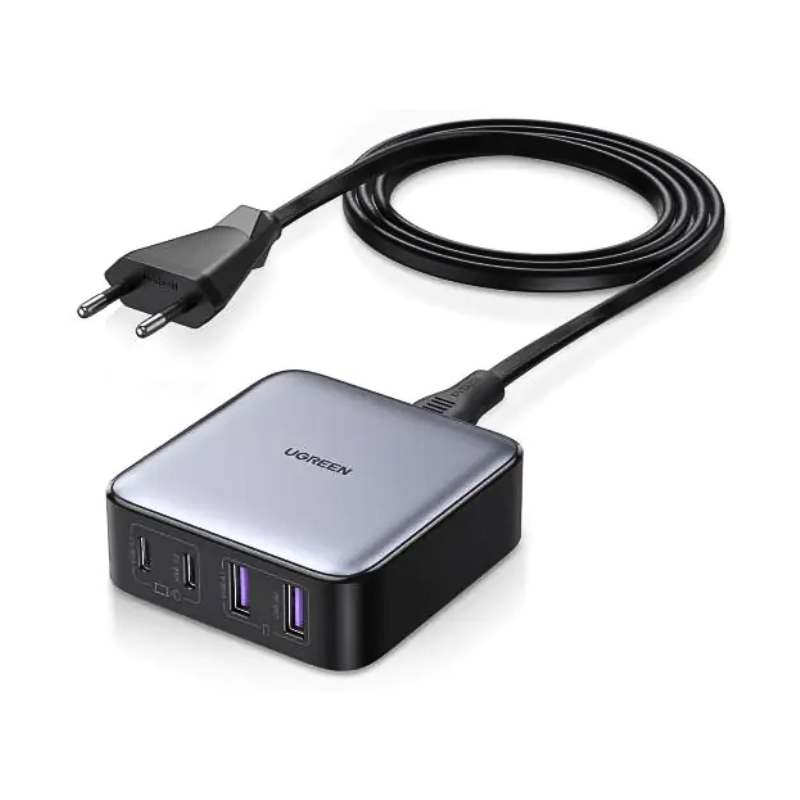 Bộ sạc siêu nhanh UGREEN 65W CD327 4 cổng sạc GaN II cho máy tính, điện thoại Bộ sạc siêu nhanh UGREEN 65W CD327 4 cổng sạc GaN II cho máy tính, điện thoại