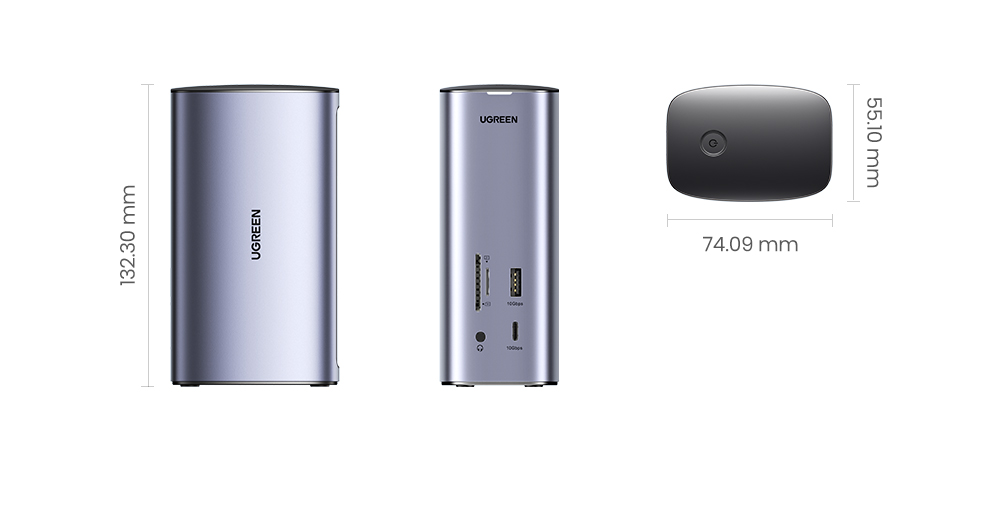 Dock chuyển đổi USB C 12 in 1 Ugreen CM555 90325 - <ul> <li>Tên sản phẩm: Dock chuyển đổi USB C 12 in 1 Ugreen CM555 90325</li> <li>Cổng kết nối:2 cổng HDMI <ul> <li>1 cổng DisplayPort</li> <li>1 cổng USB-C</li> <li>3 cổng USB-A</li> <li>1 cổng Gigabit Ethernet</li> <li>1 khe cắm thẻ nhớ SD/TF</li> <li>1 cổng Jack tai nghe 3.5mm</li> </ul> </li> <li>Hỗ trợ độ phân giải: 4K UHD (3840x2160) 60Hz</li> <li>Tốc độ truyền dữ liệu: Lên đến 10Gbps</li> <li>Sạc nguồn: Lên đến 100W</li> <li>Kích thước: 320mm x 260mm x 60mm</li> <li>Trọng lượng: 998g</li> </ul>