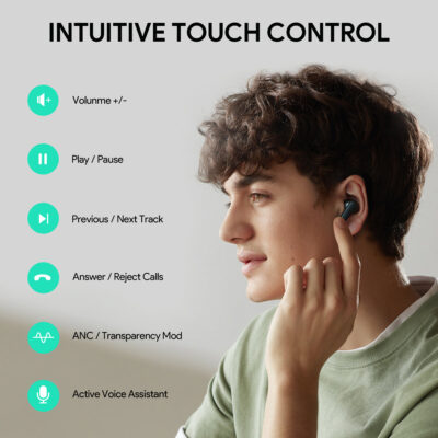 Aukey EP-M1NC - Tai nghe không dây ANC TWS - <ul> <li>Aukey EP-M1NC - Tai nghe không dây ANC TWS</li> <li><strong>Loại tai nghe:</strong> True wireless (TWS)</li> <li><strong>Kết nối:</strong> Bluetooth 5.0</li> <li><strong>Chống ồn:</strong> Có (ANC)</li> <li><strong>Chế độ xuyên âm:</strong> Có</li> <li><strong>Chất lượng âm thanh:</strong> Dải tần 20Hz - 20kHz</li> <li><strong>Thời lượng pin:</strong> Tai nghe: 5 giờ, Hộp sạc: 20 giờ, Tổng: 25 giờ</li> <li><strong>Khả năng chống nước:</strong> IPX4</li> <li><strong>Kích thước:</strong> 23.5 x 20.5 x 18.5 mm (tai nghe)</li> <li><strong>Trọng lượng:</strong> 4.2g (tai nghe)</li> </ul>