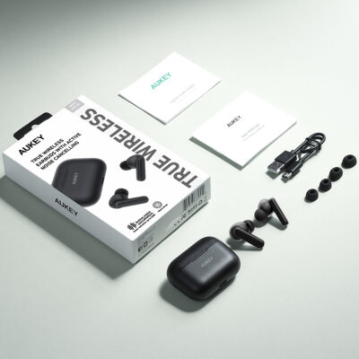 Aukey EP-M1NC - Tai nghe không dây ANC TWS - <ul> <li>Aukey EP-M1NC - Tai nghe không dây ANC TWS</li> <li><strong>Loại tai nghe:</strong> True wireless (TWS)</li> <li><strong>Kết nối:</strong> Bluetooth 5.0</li> <li><strong>Chống ồn:</strong> Có (ANC)</li> <li><strong>Chế độ xuyên âm:</strong> Có</li> <li><strong>Chất lượng âm thanh:</strong> Dải tần 20Hz - 20kHz</li> <li><strong>Thời lượng pin:</strong> Tai nghe: 5 giờ, Hộp sạc: 20 giờ, Tổng: 25 giờ</li> <li><strong>Khả năng chống nước:</strong> IPX4</li> <li><strong>Kích thước:</strong> 23.5 x 20.5 x 18.5 mm (tai nghe)</li> <li><strong>Trọng lượng:</strong> 4.2g (tai nghe)</li> </ul>
