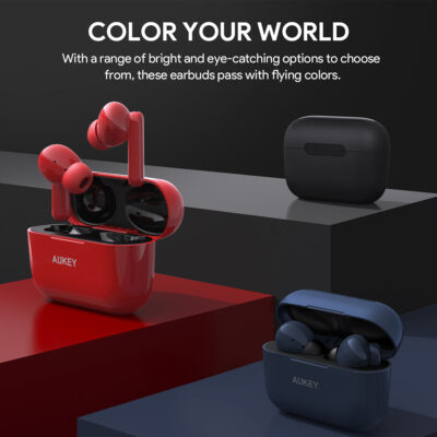 Aukey EP-M1NC - Tai nghe không dây ANC TWS - <ul> <li>Aukey EP-M1NC - Tai nghe không dây ANC TWS</li> <li><strong>Loại tai nghe:</strong> True wireless (TWS)</li> <li><strong>Kết nối:</strong> Bluetooth 5.0</li> <li><strong>Chống ồn:</strong> Có (ANC)</li> <li><strong>Chế độ xuyên âm:</strong> Có</li> <li><strong>Chất lượng âm thanh:</strong> Dải tần 20Hz - 20kHz</li> <li><strong>Thời lượng pin:</strong> Tai nghe: 5 giờ, Hộp sạc: 20 giờ, Tổng: 25 giờ</li> <li><strong>Khả năng chống nước:</strong> IPX4</li> <li><strong>Kích thước:</strong> 23.5 x 20.5 x 18.5 mm (tai nghe)</li> <li><strong>Trọng lượng:</strong> 4.2g (tai nghe)</li> </ul>