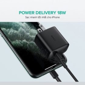 Combo Sạc nhanh PD 20W AUKEY chính hãng gồm củ PA-F1S và dây sạc USB C-Lghtng dài 1,2m CB-CL2 dài 2m phù hợp cho iP12,13,14 - Combo PA-F1S và cáp CB-CL3 Bộ sạc nhanh cho Iphone <ul> <li>Thương hiệu phụ kiện công nghệ Aukey đến từ Đức</li> <li>Sạc nhanh Power Delivery 20W</li> <li>Cáp Type C to lightning CB-CL3</li> <li>Sạc tối đa công suất đồng thời 2 thiết bị</li> <li>Công nghệ sạc Aukey Safe-Guard – An toàn, toàn diện</li> <li>Tương thích với mọi thiết bị USB C</li> <li>Siêu nhỏ gọn – Nhỏ hơn 30%</li> <li>Thiết kế chân gập thông minh, tiện lợi</li> <li>Màu sắc: Đen</li> <li><strong>Bảo hành chính hãng 18 tháng, 1 đổi 1 không qua sửa chữa</strong></li> </ul>