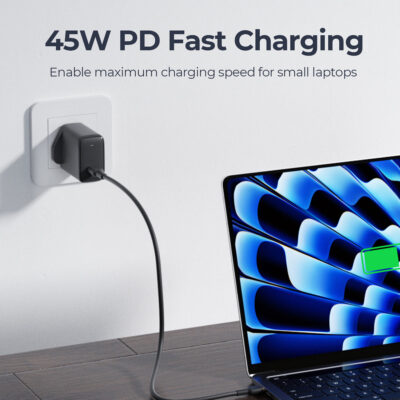Aukey PA-F4 - Củ sạc nhanh Aukey PD 45W Omnia - <ul> <li>Aukey PA-F4 - Củ sạc nhanh Aukey PD 45W Omnia</li> <li><strong>Thương hiệu:</strong> Aukey</li> <li><strong>Model:</strong> PA-F4</li> <li><strong>Loại:</strong> Củ sạc nhanh di động</li> <li><strong>Cổng ra:</strong> 1 cổng USB-C PD (45W), 1 cổng USB-A QC 3.0 (18W)</li> <li><strong>Công suất:</strong> 45W</li> <li><strong>Điện áp đầu vào:</strong> AC 100-240V, 50/60Hz</li> <li><strong>Điện áp đầu ra:</strong> USB-C PD: 5V/3A, 9V/3A, 15V/3A, 20V/2.25A; USB-A QC 3.0: 5V/3A, 9V/2A, 12V/1.5A</li> <li><strong>Kích thước:</strong> 65 x 38 x 23 mm</li> <li><strong>Trọng lượng:</strong> 80g</li> <li><strong>Chất liệu:</strong> PC cao cấp</li> </ul>