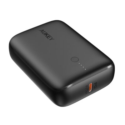 Aukey TK-2 Bộ Bundle ON-THE-GO 3 trong 1 - Bộ Bundle ON-THE-GO Aukey TK-2 3 trong 1 gồm: củ sạc Aukey 20W, cáp sạc AUKEY C-Lightning, pin dự phòng AUKEY 10.000 mAh. Màu sắc: Đen <strong>Củ sạc AUKEY 20W</strong> <ul> <li>Công nghệ: Power Delivery 3.0</li> <li>Nguồn vào: AC 100–240V, 50/60Hz 0.6A Nguồn ra (USB-C): – Power Delivery 3.0: 5V 3A / 9V 2.22A – Quick Charge 2.0: 5V 3A / 9V 2A / 12V 1.5A</li> <li>Công suất tối đa: 20W</li> <li>Kích thước: 28.8 x 28.8 x 30.5mm</li> <li>Trọng lượng: 33g</li> </ul> <strong>Cáp sạc AUKEY C-Lightning</strong> <ul> <li>Cáp sạc nhanh C to Lightning cho các sản phẩm Apple</li> <li>Chứng nhận MFi của Apple</li> <li>Hỗ trợ công nghệ sạc nhanh Power Delivery (PD)</li> <li>Chất liệu: Siêu bền Nylon</li> <li>Output: 5V/3A – 9V/3A</li> </ul> <strong>Pin dự phòng AUKEY 10.000 mAh</strong> <ul> <li>Dung lượng: 10000mAh / 37Wh</li> <li>Công nghệ: USB Power Delivery 3.0, Qualcomm Quick Charge 3.0</li> <li>USB-C Input/Output: (Power Delivery 3.0) DC 5V 2.4A / 9V 2A / 12V 1.5A USB-A Output: (Quick Charge 3.0) DC 5V 2.4A / 9V 2A / 12V 1.5A</li> <li>Công suất nguồn ra: 22.5W</li> <li>Kích thước: 27.0 x 57.7 x 80.5mm</li> <li>Trọng lượng: 174g</li> </ul>