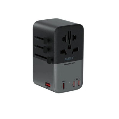 Aukey PA-TA09A Sạc nhanh PPS 65W 1 cổng USB A + 3 cổng Type C max 100W, ổ cắm tải max 2500W