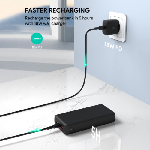 Aukey PB-N93 - Pin dự phòng 20000mAh sạc nhanh 22.5W - Hình ảnh 2