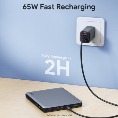 Aukey PB-Y44 - Pin dự phòng Sprint X 20000mAh sạc nhanh 100W & USB C PD 3.0 - Hàng trưng bày mới 100% - <ul> <li>Aukey PB-Y44 - Pin dự phòng Sprint X 20000mAh sạc nhanh 100W & USB C PD 3.0</li> <li><strong>Thương hiệu:</strong> Aukey</li> <li><strong>Model:</strong> PB-Y44</li> <li><strong>Loại:</strong> Pin sạc dự phòng</li> <li><strong>Dung lượng:</strong> 20000mAh</li> <li><strong>Cổng ra:</strong> 1 cổng USB-C PD 100W, 1 cổng USB-C 30W, 1 cổng USB-A QC 3.0 18W, 1 cổng USB-A 5V/2.1A</li> <li><strong>Điện áp đầu vào:</strong> Micro USB: 5V/2A, USB-C: 5V/3A</li> <li><strong>Điện áp đầu ra:</strong> USB-C PD: 5V/3A, 9V/3A, 12V/2.5A, 15V/2A, 20V/5A; USB-C: 5V/3A, 9V/2A, 12V/1.5A; USB-A QC 3.0: 5V/3A, 9V/2A, 12V/1.5A; USB-A: 5V/2.1A</li> <li><strong>Kích thước:</strong> 150 x 75 x 20 mm</li> <li><strong>Trọng lượng:</strong> 471g</li> <li><strong>Chất liệu:</strong> Vỏ PC cao cấp, kim loại</li> <li><strong>Lõi pin:</strong> Polymer Lithium-ion</li> </ul>