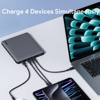 Aukey PB-Y44 - Pin dự phòng Sprint X 20000mAh sạc nhanh 100W & USB C PD 3.0 - Hàng trưng bày mới 100% - <ul> <li>Aukey PB-Y44 - Pin dự phòng Sprint X 20000mAh sạc nhanh 100W & USB C PD 3.0</li> <li><strong>Thương hiệu:</strong> Aukey</li> <li><strong>Model:</strong> PB-Y44</li> <li><strong>Loại:</strong> Pin sạc dự phòng</li> <li><strong>Dung lượng:</strong> 20000mAh</li> <li><strong>Cổng ra:</strong> 1 cổng USB-C PD 100W, 1 cổng USB-C 30W, 1 cổng USB-A QC 3.0 18W, 1 cổng USB-A 5V/2.1A</li> <li><strong>Điện áp đầu vào:</strong> Micro USB: 5V/2A, USB-C: 5V/3A</li> <li><strong>Điện áp đầu ra:</strong> USB-C PD: 5V/3A, 9V/3A, 12V/2.5A, 15V/2A, 20V/5A; USB-C: 5V/3A, 9V/2A, 12V/1.5A; USB-A QC 3.0: 5V/3A, 9V/2A, 12V/1.5A; USB-A: 5V/2.1A</li> <li><strong>Kích thước:</strong> 150 x 75 x 20 mm</li> <li><strong>Trọng lượng:</strong> 471g</li> <li><strong>Chất liệu:</strong> Vỏ PC cao cấp, kim loại</li> <li><strong>Lõi pin:</strong> Polymer Lithium-ion</li> </ul>
