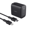 Combo sạc nhanh iphone Aukey PA-R2S 2 cổng 40W và cáp C to Lightning CB-CL3 0.9m