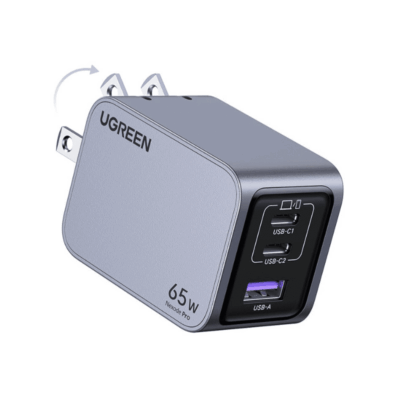 Bộ sạc nhanh NexodeGaN Pro 65W UGREEN X755 - 25870, Sạc nhanh đồng thời 3 Cổng, Samsung PPS 45W PD 65W