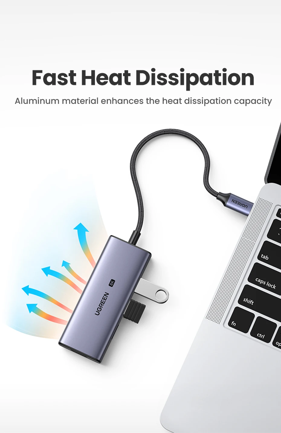 Bộ chuyển đổi đa năng USB-C Ugreen CM500 50629 - <ul> <li data-sourcepos="1:1-1:51">Bộ chuyển đổi đa năng USB-C Ugreen CM500 50629</li> <li>Đầu vào: USB-C Male</li> <li>Đầu ra: 3 x USB 3.0 Female, 1 x HDMI Female</li> <li>Tốc độ truyền dữ liệu: USB 3.0: 5Gbps</li> <li>Độ phân giải HDMI: Lên đến 8K@30Hz hoặc 4K@120Hz</li> <li>Kích thước: 11.5 x 5.5 x 1.5 cm</li> <li>Trọng lượng: 100g</li> </ul>
