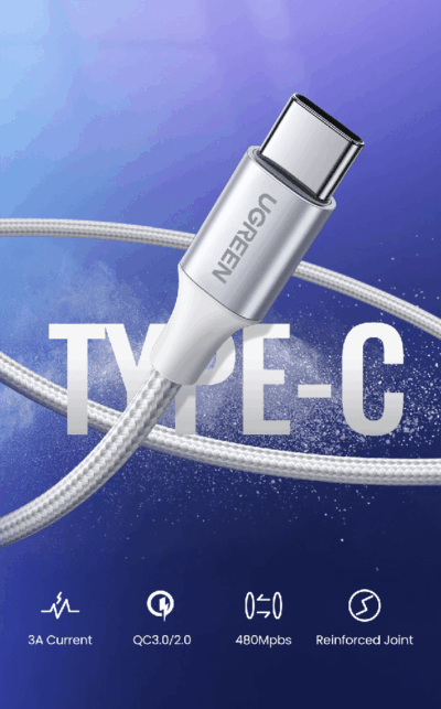 Cáp sạc nhanh USB A to C US288 - <ul> <li>Cáp sạc nhanh USB A to C US288</li> <li>Cáp USB 2.0 sang Type-C</li> <li>Dùng kết nối điện thoại thông minhvới cổng USB type C đến một máy tính, sạc, hoặc pin dự phòng</li> <li>Hỗ trợ lên đến 5V/3Amps để sạc</li> <li>Dây dẫn đồng khử oxy hóa</li> <li>Hỗ trợ sạc nhanh với dòng lên tới 3A</li> <li>Lưới chống nhiễu</li> <li>Đầu bọc nhôm sang trọng cao cấp</li> <li>Chiều dài: 1 mét</li> </ul>