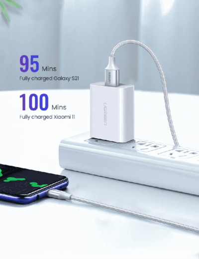 Cáp sạc nhanh USB A to C US288 - <ul> <li>Cáp sạc nhanh USB A to C US288</li> <li>Cáp USB 2.0 sang Type-C</li> <li>Dùng kết nối điện thoại thông minhvới cổng USB type C đến một máy tính, sạc, hoặc pin dự phòng</li> <li>Hỗ trợ lên đến 5V/3Amps để sạc</li> <li>Dây dẫn đồng khử oxy hóa</li> <li>Hỗ trợ sạc nhanh với dòng lên tới 3A</li> <li>Lưới chống nhiễu</li> <li>Đầu bọc nhôm sang trọng cao cấp</li> <li>Chiều dài: 1 mét</li> </ul>