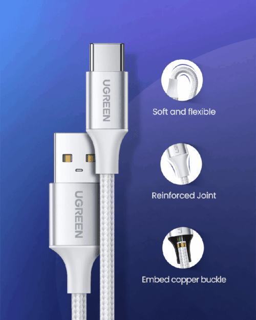 Cáp sạc nhanh USB A to C US288 - Hình ảnh 6