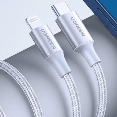 Cáp sạc nhanh USB C to Lightning MFI Ugreen 70523 (xám), 60759 (đen) - <ul> <li>Cáp sạc nhanh USB C to Lightning MFI Ugreen 70523</li> <li>Chứng nhận MFi</li> <li>Thích hợp cho iPhone, iPad và iPod</li> <li>Chức năng: Sạc & Đồng bộ hóa dữ liệu (480Mbs)</li> <li>Sạc nhanh 3A Max PD</li> <li>Chất liệu: Vỏ ABS và TPE</li> <li>Kích thước: 1 mét</li> </ul>