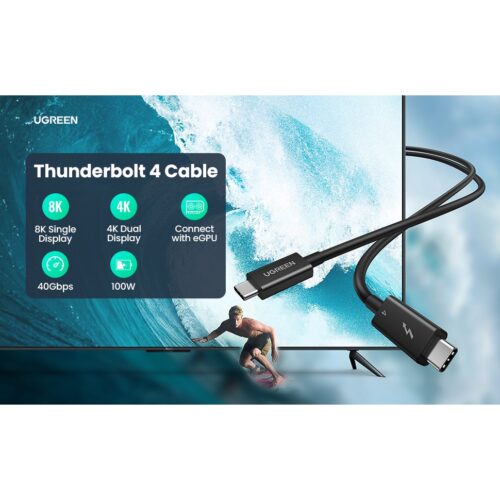 Cáp Thunderbolt 4 40Gbps 100W Data Ugreen US501 - 30389, 60621 - Hình ảnh 4