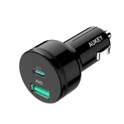 Aukey CC-Y7 Sạc Ô Tô 1 Cổng USB Aipower 1 Cổng Type-C Power Delivery 39W