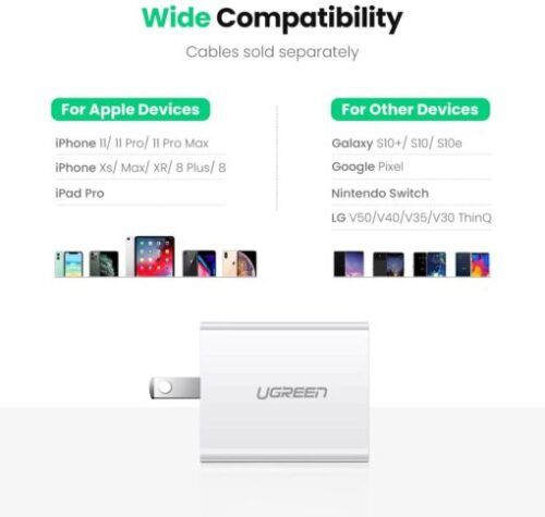 Bộ sạc nhanh 20W UGREEN CD137 cổng ra USB-C Kèm dây C to lightning - Hình ảnh 5