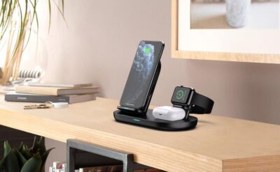 Aukey LC-A3 Đế sạc không dây chuẩn QI 10W - <ul> <li>Model: <strong>Aukey LC-A3</strong></li> <li>Chức năng: sạc không dây</li> <li>Công nghệ: Qi, Sạc nhanh 3.0</li> <li>Đầu vào USB-C: 5V/3A, 9V/2A(Tối đa)</li> <li>Đầu ra không dây đứng: 10W / 7.5W / 5W</li> <li>Đầu ra không dây phụ: 5W</li> <li>Đầu ra USB-A: 5V/1A</li> <li>Kích thước: 19.3 x 9.3 x 13 cm</li> </ul>