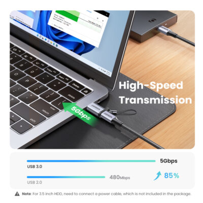 Đầu chuyển đổi USB 3.0 sang USB Type-C Ugreen US276 50533 - <ul> <li><strong>Mã sản phẩm:</strong> Ugreen US276 50533</li> <li><strong>Loại:</strong> Đầu chuyển đổi USB 3.0 sang USB Type-C</li> <li><strong>Giao diện:</strong> 1 cổng USB 3.0 Type-A đực, 1 cổng USB Type-C cái</li> <li><strong>Tốc độ truyền tải dữ liệu:</strong> Lên đến 5Gbps</li> <li><strong>Chất liệu:</strong> Vỏ nhôm cao cấp</li> <li><strong>Màu sắc:</strong> Xám</li> <li><strong>Kích thước:</strong> 25 x 12 x 4 mm</li> <li><strong>Trọng lượng:</strong> 3g</li> <li><strong>Tương thích:</strong> Windows, macOS, Linux</li> </ul>