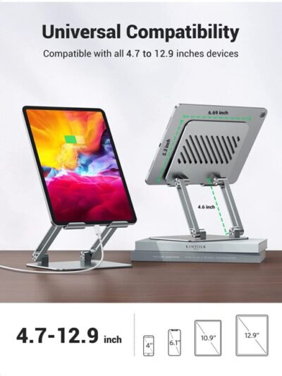 Giá đỡ máy tính bảng, laptop Ugreen LP339 90396 - <ul> <li><strong>Mã sản phẩm:</strong> Ugreen LP339 90396</li> <li><strong>Loại:</strong> Giá đỡ máy tính bảng, laptop</li> <li><strong>Chất liệu:</strong> Hợp kim nhôm + Silicone</li> <li><strong>Kích thước:</strong> 170 x 148 x 45 mm</li> <li><strong>Trọng lượng:</strong> 1998g</li> <li><strong>Kích thước máy tính bảng/laptop tương thích:</strong> 4.7 inch - 12.9 inch</li> <li><strong>Màu sắc:</strong> Bạc</li> </ul>
