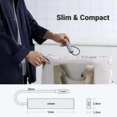 Hub chuyển đổi USB C 5 in 1 Ugreen CM478 15495 - <ul data-sourcepos="16:1-22:0"> <li data-sourcepos="9:1-9:36">Model: <strong>Ugreen CM478 15495</strong></li> <li data-sourcepos="9:1-9:36">1 cổng USB 3.0 Type-A Female (cái)</li> <li data-sourcepos="10:1-10:36">2 cổng USB 2.0 Type-A Female (cái)</li> <li data-sourcepos="11:1-11:26">1 cổng HDMI Female (cái)</li> <li data-sourcepos="12:1-13:0">1 cổng USB Type-C Female (cái)</li> <li data-sourcepos="16:1-18:75">Chuẩn USB: <ul data-sourcepos="17:5-18:75"> <li data-sourcepos="17:5-17:77">1 cổng USB 3.0: Tốc độ lên đến 5Gbps, tương thích ngược với USB 2.0/1.1</li> <li data-sourcepos="18:5-18:75">2 cổng USB 2.0: Tốc độ lên đến 480Mbps, tương thích ngược với USB 1.1</li> </ul> </li> <li data-sourcepos="19:1-19:36">Độ phân giải HDMI: Lên đến 4K@30Hz</li> <li data-sourcepos="20:1-20:57">Cổng USB-C cái: Hỗ trợ sạc Power Delivery (PD) 100W</li> <li data-sourcepos="21:1-22:0">Chất liệu: Vỏ nhôm</li> </ul>