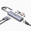 Hub mở rộng type C Ugreen CM512 90568 60515 - <ul> <li><strong>Thương hiệu:</strong> Ugreen</li> <li><strong>Model:</strong> CM490 90119</li> <li><strong>Chất liệu:</strong> Vỏ nhôm</li> <li><strong>Cổng vào:</strong> 1 cổng USB-C Male</li> <li><strong>Cổng ra:</strong> 2 cổng USB 3.0 Female, 1 cổng HDMI Female, 1 cổng RJ45 Gigabit Ethernet, 1 khe đọc thẻ nhớ SD/TF, 1 cổng USB-C Female (PD)</li> <li><strong>Tốc độ truyền dữ liệu:</strong> USB 3.0: 5Gbps</li> <li><strong>Độ phân giải HDMI:</strong> 4K*2K/30Hz</li> <li><strong>Tốc độ mạng:</strong> 10/100/1000 Mbps</li> <li><strong>Tốc độ đọc/ghi thẻ nhớ:</strong> ≈90MB/s</li> <li><strong>Công suất PD:</strong> 100W</li> <li><strong>Kích thước:</strong> L124 x W33 x H16 mm</li> <li><strong>Chiều dài cáp:</strong> 20cm</li> </ul>