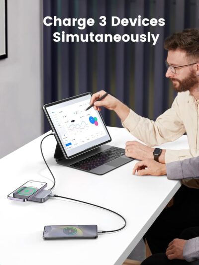 Pin sạc dự phòng không dây 10000mah Ugreen PB206 - <ul> <li>Pin sạc dự phòng không dây 10000mah Ugreen PB206</li> <li>USB-C Input/Output: 5V/3A, 9V/2.22A, 12V/1.5A</li> <li>USB-A Output: 5V/3A, 9V/2A, 12V/1.5A (4.5V/5A, 5V/4.5A cho HUAWEI)</li> <li>Wireless Charging Output: 15W Max (Đầu ra cho thiết bị iOS: 7.5W)</li> <li>Hỗ Trợ Công Nghệ: SCP/QC3.0/PD3.0/PPS/FCP.</li> <li>Hỗ Trợ Công Nghệ Sạc Không Dây: Qi 5W/7.5W/10W/15W</li> <li>Bảo Vệ Đa Dạng: Bảo vệ quá sạc/ quá xả/ quá dòng/ quá công suất/ quá điện áp/ quá nhiệt độ/ ngắn mạch/ trường từ</li> <li>Dung Lượng Pin: 10000mAh (3.7V) (37Wh)</li> <li>Dung Lượng Định Mức: 6000mAh (TYP 5V 3A)</li> </ul>