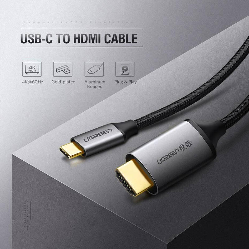 Cáp chuyển Type-C sang HDMI UGREEN MM142 12 Cáp chuyển Type-C sang HDMI UGREEN MM142