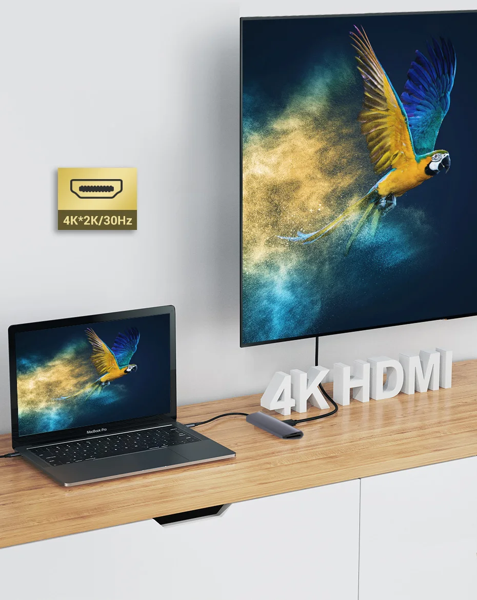 Hub chuyển đổi 6 in 1 Ugreen CM195 70411 - <ul> <li>Hub chuyển đổi 6 in 1 Ugreen CM195 70411</li> <li>2*USB3.0 + HDMI + SD + TF (sử dụng đồng thời) + PD</li> <li>Chuẩn USB 3.0, Tốc độ truyền lên đến 5Gbps, Tương thích ngược USB 2.0 / 1.1</li> <li>Độ phân giải HDMI lên đến 4K*2K /30Hz;</li> <li>Kích thước sản phẩm: 115x36x12.5 (mm)</li> <li> Chiều dài: 15cm</li> </ul>