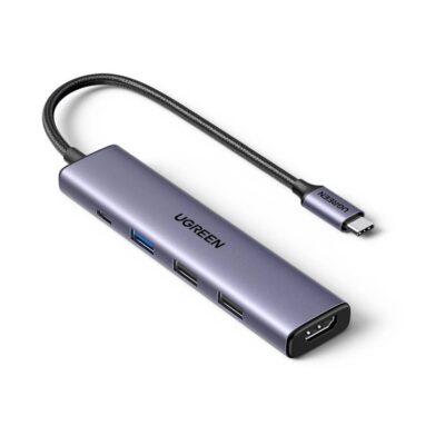 Hub chuyển đổi USB C 5 in 1 Ugreen CM478 15495 - <ul data-sourcepos="16:1-22:0"> <li data-sourcepos="9:1-9:36">Model: <strong>Ugreen CM478 15495</strong></li> <li data-sourcepos="9:1-9:36">1 cổng USB 3.0 Type-A Female (cái)</li> <li data-sourcepos="10:1-10:36">2 cổng USB 2.0 Type-A Female (cái)</li> <li data-sourcepos="11:1-11:26">1 cổng HDMI Female (cái)</li> <li data-sourcepos="12:1-13:0">1 cổng USB Type-C Female (cái)</li> <li data-sourcepos="16:1-18:75">Chuẩn USB: <ul data-sourcepos="17:5-18:75"> <li data-sourcepos="17:5-17:77">1 cổng USB 3.0: Tốc độ lên đến 5Gbps, tương thích ngược với USB 2.0/1.1</li> <li data-sourcepos="18:5-18:75">2 cổng USB 2.0: Tốc độ lên đến 480Mbps, tương thích ngược với USB 1.1</li> </ul> </li> <li data-sourcepos="19:1-19:36">Độ phân giải HDMI: Lên đến 4K@30Hz</li> <li data-sourcepos="20:1-20:57">Cổng USB-C cái: Hỗ trợ sạc Power Delivery (PD) 100W</li> <li data-sourcepos="21:1-22:0">Chất liệu: Vỏ nhôm</li> </ul>