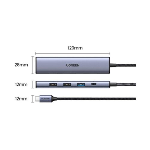 Hub chuyển đổi USB C 5 in 1 Ugreen CM478 15495 - Hình ảnh 3