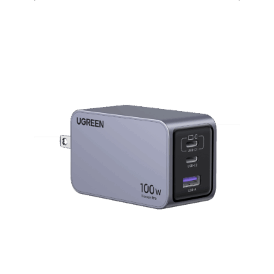 Bộ sạc nhanh Ugreen NexodeGaN Pro 100W X757 - 25873 | Sạc nhanh đồng thời 3 Cổng | Samsung PPS 45W PD 100W