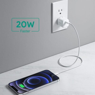Aukey PA-B1 Pro Củ sạc nhanh PD 20W 1 cổng - <ul> <li>Model: PA-B1 Pro</li> <li>Màu sắc: Đen, Trắng, Xanh dương</li> <li>Công nghệ: Power Delivery 3.0</li> <li>Nguồn vào: AC 100–240V, 50/60Hz 0.6A Nguồn ra (USB-C): – Power Delivery 3.0: 5V 3A / 9V 2.22A – Quick Charge 2.0: 5V 3A / 9V 2A / 12V 1.5A</li> <li>Công suất tối đa: 20W</li> <li>Kích thước: 28.8 x 28.8 x 30.5mm</li> <li>Trọng lượng: 33g</li> <li>Bảo hành chính hãng 18 tháng</li> <li>Hộp sản phẩm gồm: Sạc nhanh AUKEY PA-B1, hướng dẫn sử dụng</li> </ul>