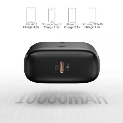 Aukey PB-N83S Pin dự phòng 10.000mAh - <ul> <li>Model: PB-N83S</li> <li>Dung lượng: 10000mAh / 37Wh</li> <li>Công nghệ: Power Delivery 3.0, Quick Charge 3.0, SCP</li> <li>USB-C Input (PD3.0): DC 5V 2.4A / 9V 2A / 12V 1.5A</li> <li>USB-C Output (PD3.0): DC 5V 2.4A / 9V 2.22A / 12V 1.67A USB-A Output: (QC3.0) DC 5V 2.4A / 9V 2A / 12V 1.5A</li> <li>SCP: 4.5V 5A / 5V 4.5A</li> <li>Công suất nguồn ra: 22.5W</li> <li>Kích thước: 27.0 x 57.7 x 80.5mm</li> <li>Trọng lượng: 174g</li> <li>Bảo hành chính hãng 18 tháng</li> <li>Hộp sản phẩm gồm: Pin sạc AUKEY PB-N83S, cáp sạc USB-A to C, hướng dẫn sử dụng</li> </ul>
