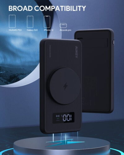 Aukey PB-WL01i Pin dự phòng Magsafe 10.000mAh 15w - <ul> <li>Model: PB-WL01i</li> <li>Màu sắc: Đen</li> <li>Dung lượng 10.000mAH</li> <li>Lõi Pin Li-polyme</li> <li>Đầu vào: USB-C : 5V 3A / 9V 2A / 12V 1.5A</li> <li>Đầu vào Ligh.tning : 5V 2.4A / 9V 2A</li> <li>Đầu ra USB-C : 5V 3A / 9V 2.22A / 12V 1.67A</li> <li>Đầu ra USB-A : 5V 4.5A / 4.5V 5A / 9V 2A / 12V 1.5A</li> <li>Công suất sạc không dây: 5W/7.5W/10W/15W</li> <li>Kích thước: 146 x 68.3 x19.5mm</li> <li>Trọng lượng 241g</li> </ul>