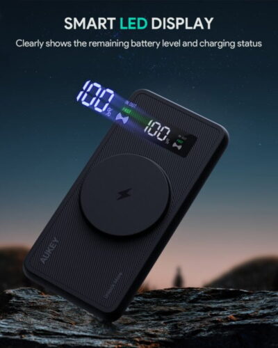 Aukey PB-WL01i Pin dự phòng Magsafe 10.000mAh 15w - <ul> <li>Model: PB-WL01i</li> <li>Màu sắc: Đen</li> <li>Dung lượng 10.000mAH</li> <li>Lõi Pin Li-polyme</li> <li>Đầu vào: USB-C : 5V 3A / 9V 2A / 12V 1.5A</li> <li>Đầu vào Ligh.tning : 5V 2.4A / 9V 2A</li> <li>Đầu ra USB-C : 5V 3A / 9V 2.22A / 12V 1.67A</li> <li>Đầu ra USB-A : 5V 4.5A / 4.5V 5A / 9V 2A / 12V 1.5A</li> <li>Công suất sạc không dây: 5W/7.5W/10W/15W</li> <li>Kích thước: 146 x 68.3 x19.5mm</li> <li>Trọng lượng 241g</li> </ul>