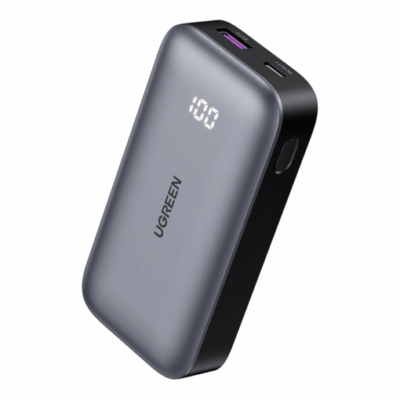 Ugreen PB502 25185 - Bộ pin sạc dự phòng Ugreen 10000mAh 30W, Chuẩn USB-C PD/Q.C 3.0/ USB-A 22.5W, Led hiển thị