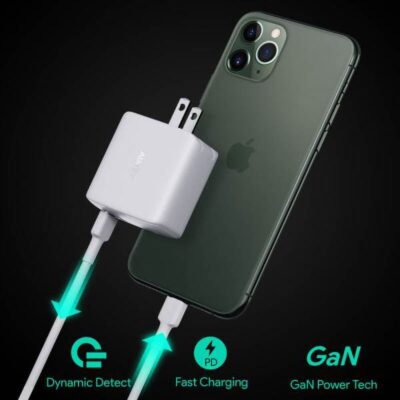 Aukey PA-R2S Củ sạc Swift Duo PD 40W USB-C - <ul> <li>Model: Aukey PA-R2S</li> <li>Màu sắc: Đen</li> <li>Hỗ trợ sạc nhanh cho iphone 8 đến iphone 13</li> <li>Hỗ trợ QC3.0</li> <li>Công suất hoạt động độc lập từng cổng: 20W + 20W</li> <li>Kích thước sản phẩm (cm.): 5.20 W x 5.20 H x 3.00 D 100-240V 50/60Hz</li> <li>USB-C Output 1 : 5V/3A, 9V/2.22A (20W)</li> <li>Bảo hành: Đổi mới 18 tháng.</li> </ul>