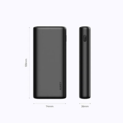 Aukey PB-Y35 Sạc dự phòng 45W Sprint Go Mini 20.000mAh - <ul> <li>Model: Aukey PB-Y35</li> <li>Màu sắc: Đen</li> <li>Dung lượng pin: 20000mAh / 74Wh</li> <li>Đầu vào sét: 5V/2A, 9V/2A</li> <li>Đầu vào Micro-USB: 5V/2A, 9V/2A</li> <li>Đầu vào/Đầu ra USB-C: (Power Delivery 3.0) DC 5V 3A, 9V 3A, 12V 3A, 15V 3A, 20V 2.25A</li> <li>Đầu ra USB 1: (Sạc nhanh 3.0) 5--6V 3A, 6--9V 2A, 9--12V 1.5A</li> <li>Đầu ra USB 2: (Sạc nhanh 3.0) 5–6V 3A, 6–9V 2A, 9–12V 1.5A</li> <li>Kích thước: 15,9 x 7,4 x 2,6 cm</li> <li>Trọng lượng: 360g</li> </ul>