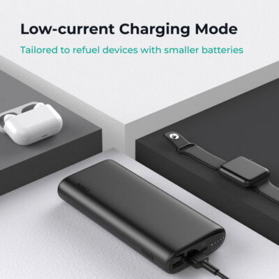 Aukey PB-Y35 Sạc dự phòng 45W Sprint Go Mini 20.000mAh - <ul> <li>Model: Aukey PB-Y35</li> <li>Màu sắc: Đen</li> <li>Dung lượng pin: 20000mAh / 74Wh</li> <li>Đầu vào sét: 5V/2A, 9V/2A</li> <li>Đầu vào Micro-USB: 5V/2A, 9V/2A</li> <li>Đầu vào/Đầu ra USB-C: (Power Delivery 3.0) DC 5V 3A, 9V 3A, 12V 3A, 15V 3A, 20V 2.25A</li> <li>Đầu ra USB 1: (Sạc nhanh 3.0) 5--6V 3A, 6--9V 2A, 9--12V 1.5A</li> <li>Đầu ra USB 2: (Sạc nhanh 3.0) 5–6V 3A, 6–9V 2A, 9–12V 1.5A</li> <li>Kích thước: 15,9 x 7,4 x 2,6 cm</li> <li>Trọng lượng: 360g</li> </ul>